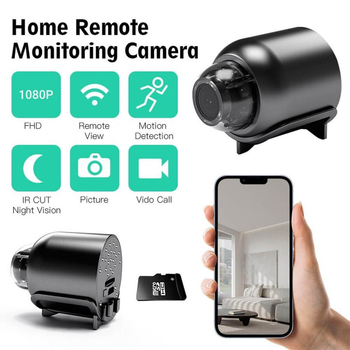 BowLift | Waterproof HD Mini Camera With Night Vision and Wide Angle Lens IP WiFi 1080P HD 160° Wide Angle