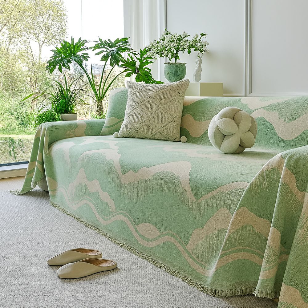 BowLift | Wavescape Chenille Sofa Cover