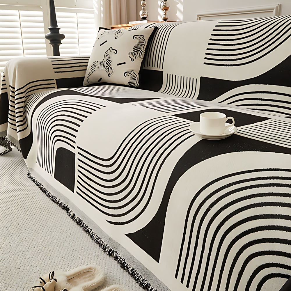 BowLift | Wavy Stripe Boho Sofa Cover