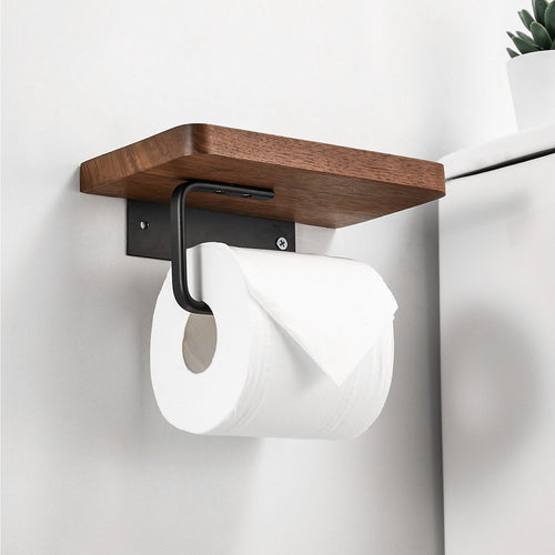 WoodEase Holder – Stylish Wooden Toilet Roll Holder Bowlift
