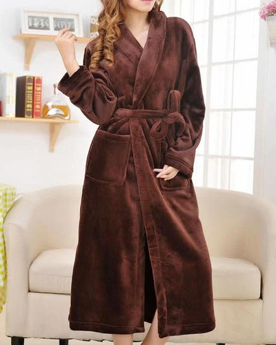 BowLift | Long Premium Fleece Bathrobe for Women