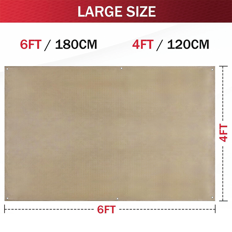 BowLift | Welding Blanket 2 Packs,4x6 ft,Heavy Duty Fiberglass Heat Resistant Fabric,Up To 1022°F Heat Resistant Blanket Set,High Temp Insulation Blanket for Industrial, Smoker, Camping, Grill