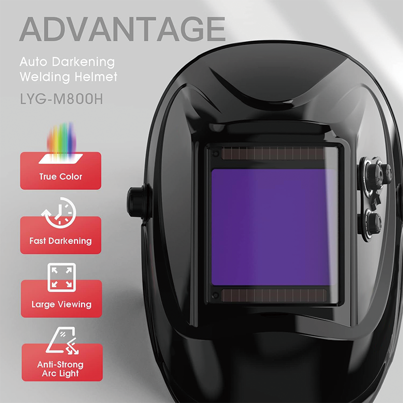 BowLift | Large Viewing Screen,True Color Solar Power Auto Darkening Welding Helmet,4 Arc Sensor Wide Shade 4/5-9/9-13 for TIG MIG Arc Weld Grinding Welder Mask