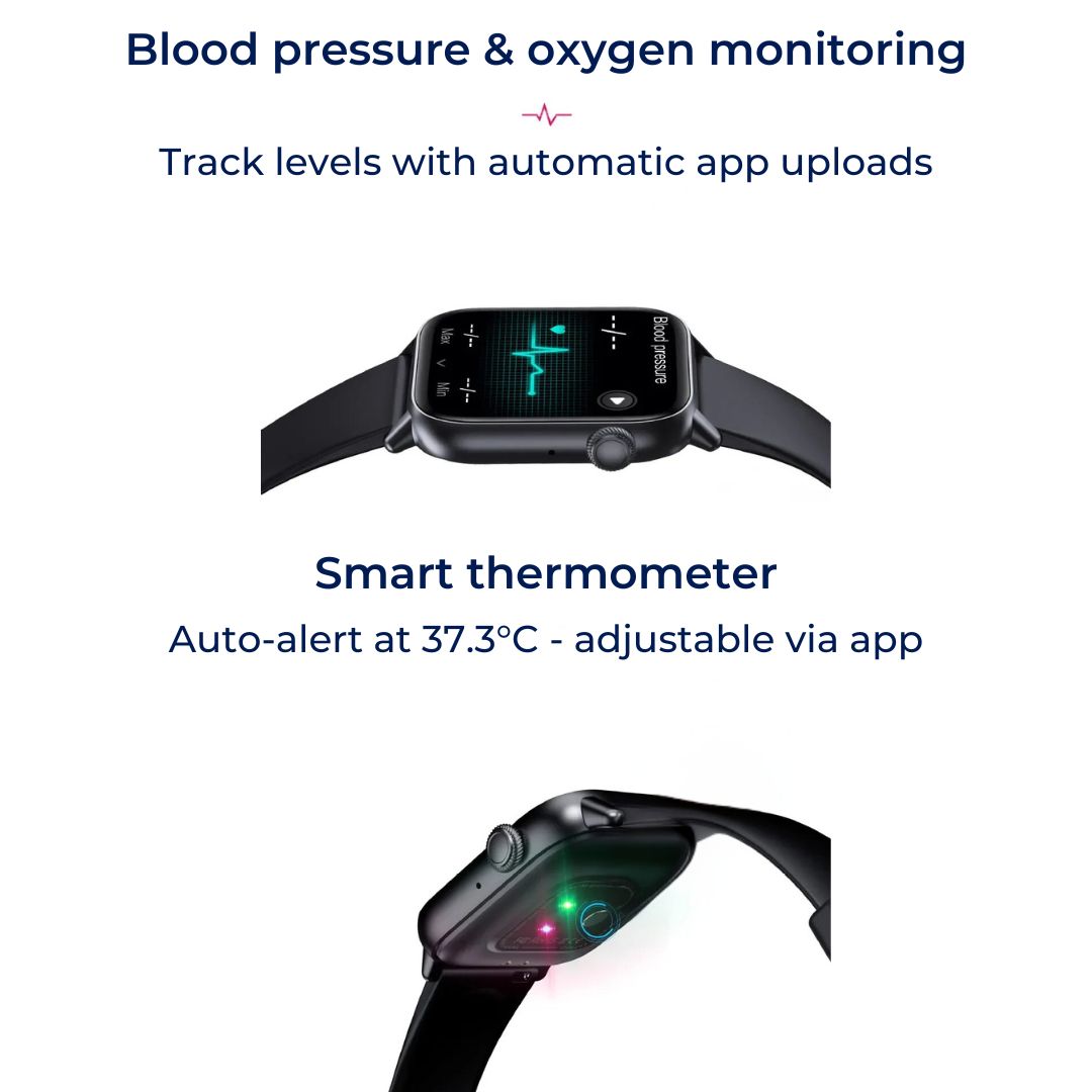 WellnessPro Health Smartwatch | Tracks Heart Rate - Blood Pressure Tracking - Sleep Activity Tracking Bowlift