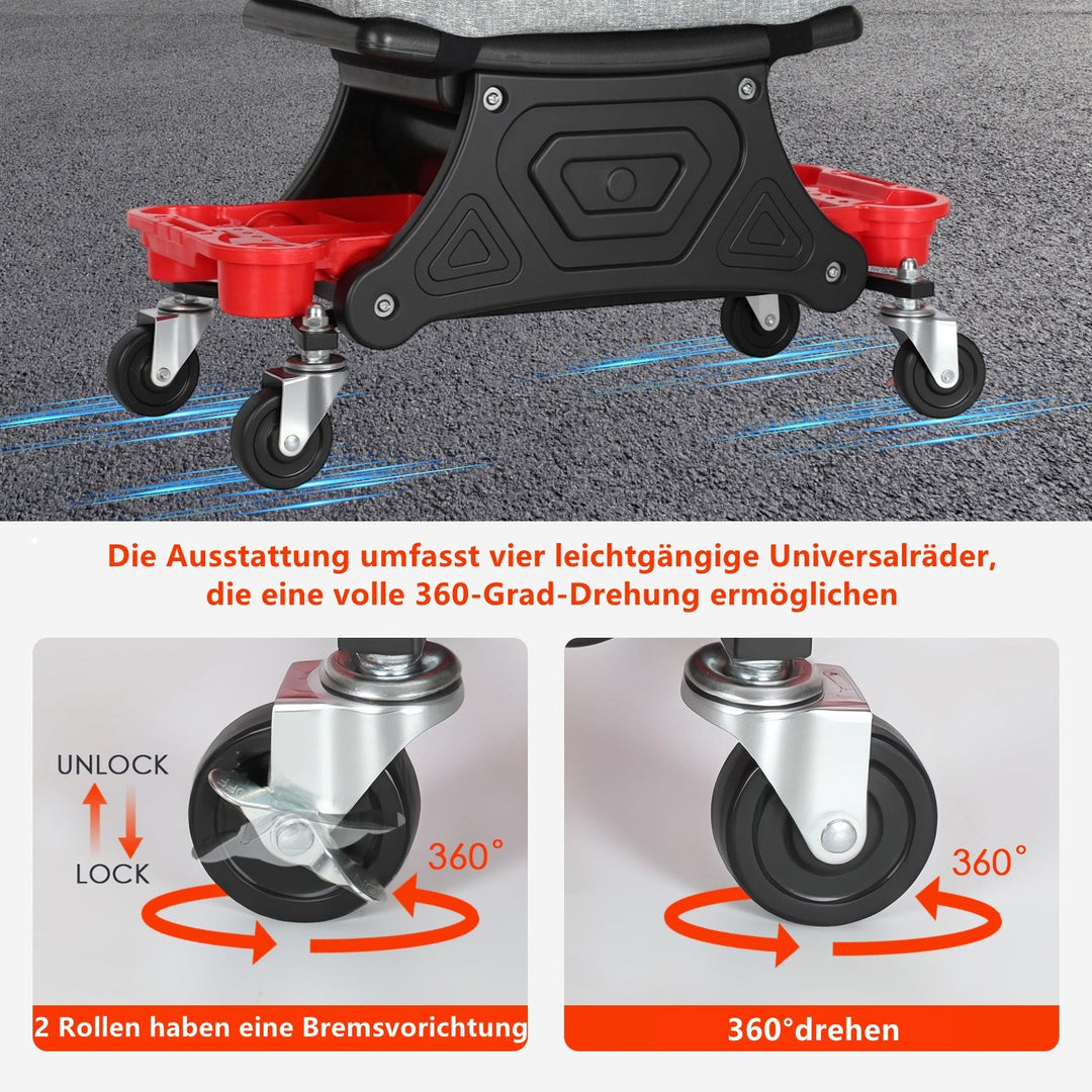 Workshop stool roll stool with storage box | Bowlift