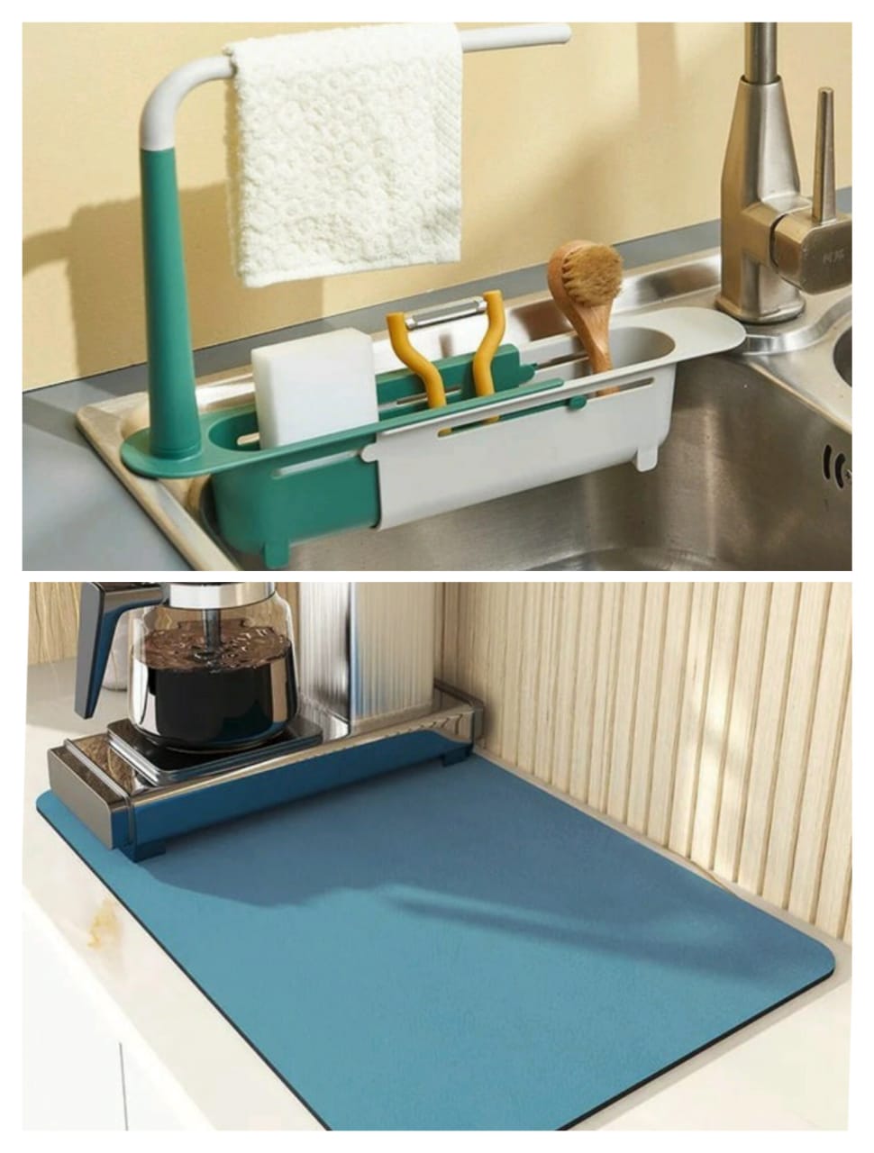 BowLift | Kitchen Countertop Mat & Sink Organizer