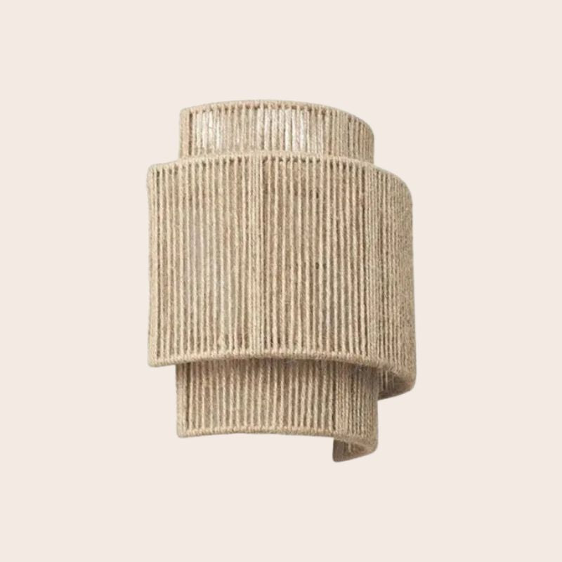 Contemporary Rattan Woven Wall Lamp - WeaveGlow | Bowlift