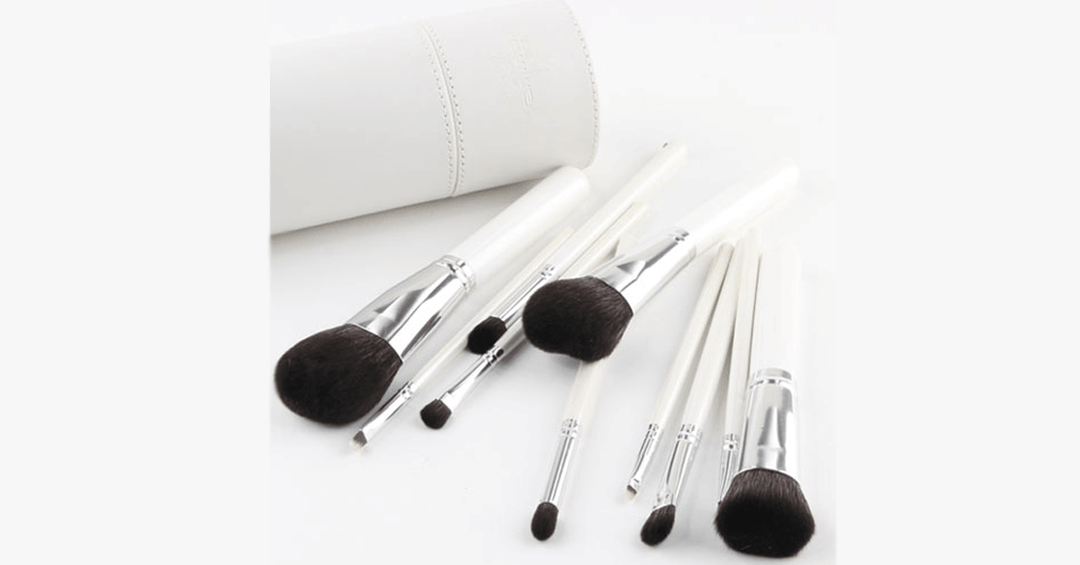 BowLift | Makeup Brush Set of 10 pieces in round white box – Your favorite makeup companion
