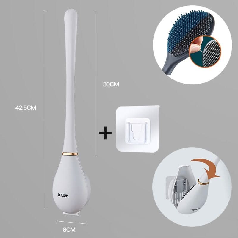 BowLift | Wall-Mounted Silicone Toilet Brush with Holder
