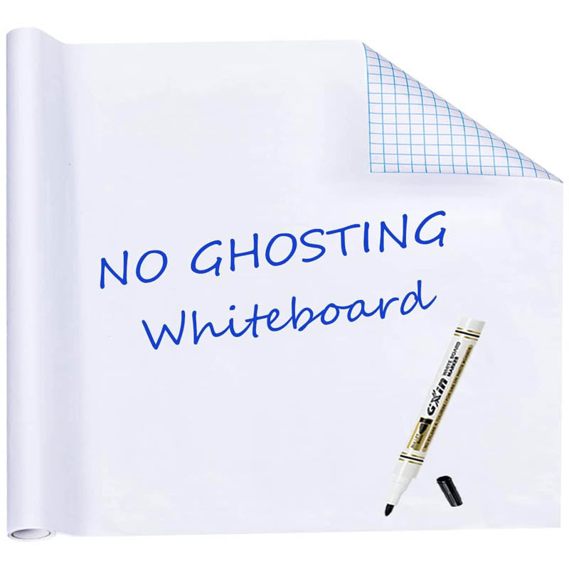 BowLift | Whiteboard Sticker 35.4" x 78.7" Large Whiteboard Wallpaper Peel and Stick  with 1 Marker