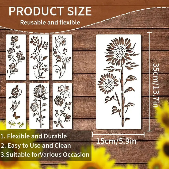 BowLift | Flower Stencil Set – Reusable for Wood, Walls & Fences