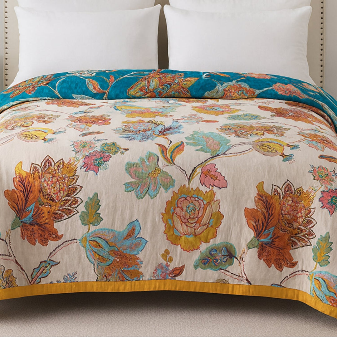 BowLift | Wildbloom Reversible Flora Cotton Blanket