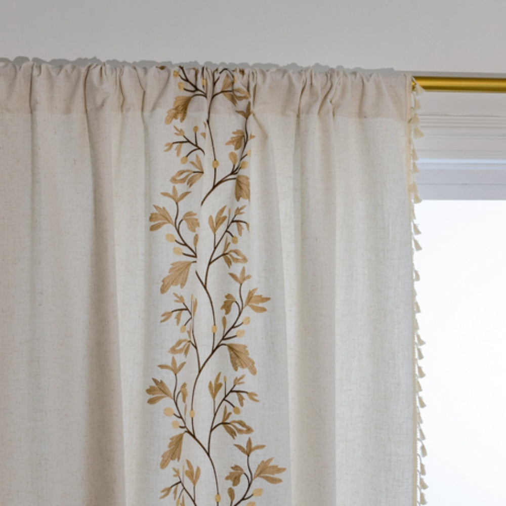 BowLift | Willow Floral Elegance Tassel Curtain