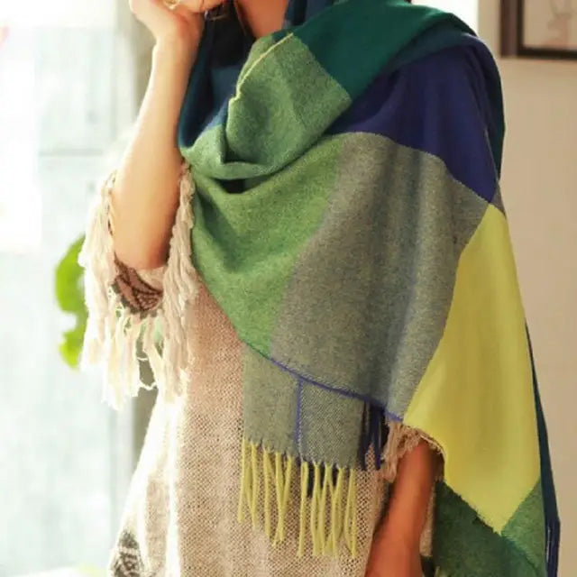 BowLift | Nordiva Winter Scarf | Checked Design | Soft Imitation Cashmere | 180 cm