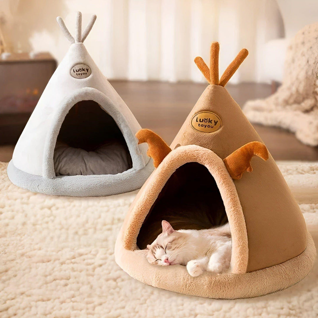 FluffyHaven House - Cozy Tent-like Pet House | Bowlift