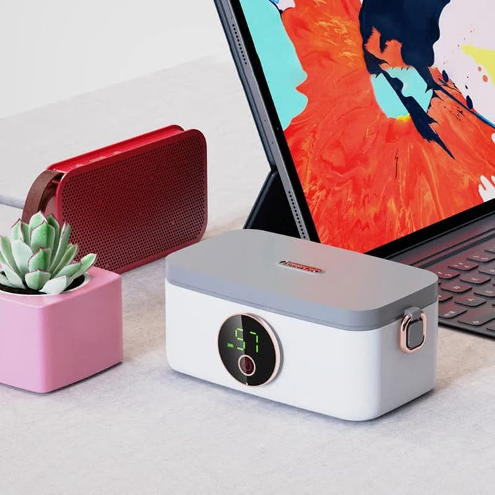 BowLift | Wireless Heating Lunch Box with Battery & 5 Heating Levels (1000 ml Stainless Steel)