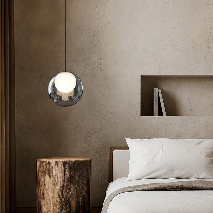 BowLift | Italian Glass Pendant Lamp with Height Adjustment – Elegant Lamp for Living Rooms and Dining Rooms, Perfect as a Lamp Over the Table