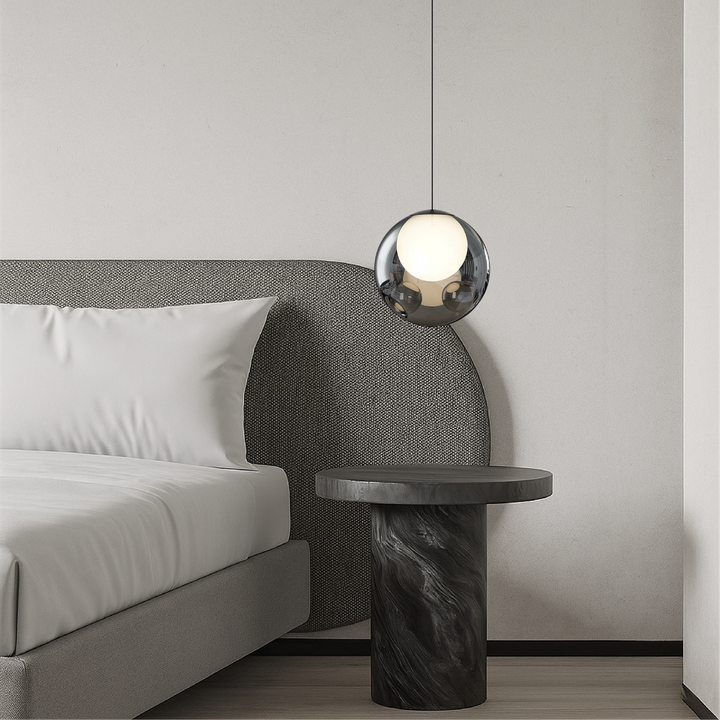 BowLift | Italian Glass Pendant Lamp with Height Adjustment – Elegant Lamp for Living Rooms and Dining Rooms, Perfect as a Lamp Over the Table