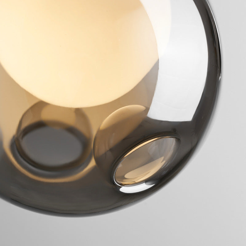 BowLift | Italian Glass Pendant Lamp with Height Adjustment – Elegant Lamp for Living Rooms and Dining Rooms, Perfect as a Lamp Over the Table