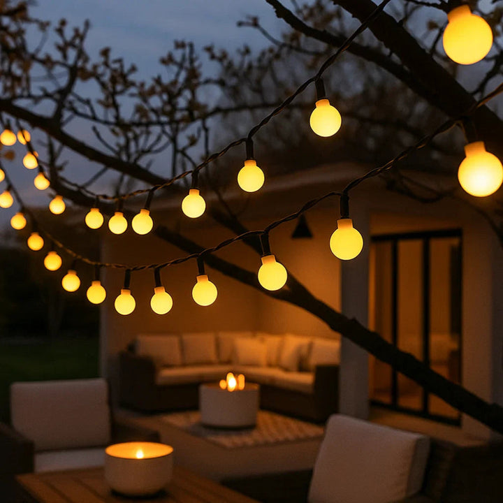 BowLift | Waterproof Solar LED Garden Lights – Outdoor Lighting for Terrace and Garden, 10m with Automatic Sensor