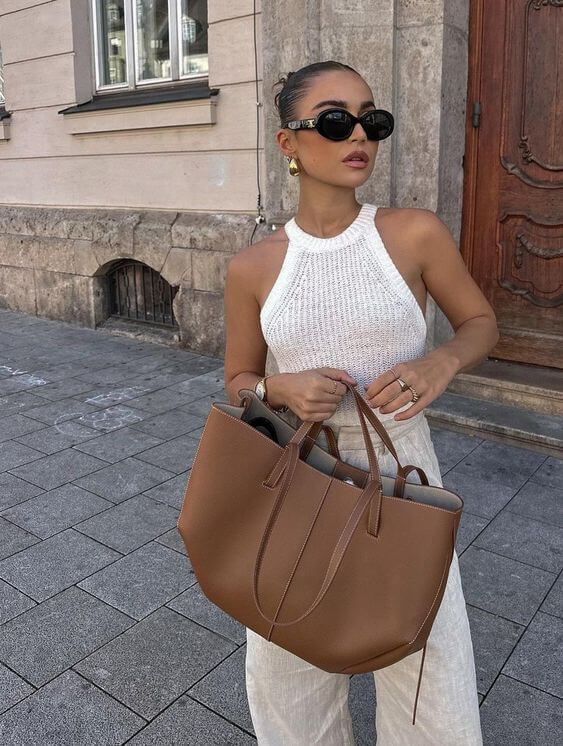 BowLift | Voss – Vintage Leather Shoulder Bag for Women | Spacious, Elegant & Timeless Design