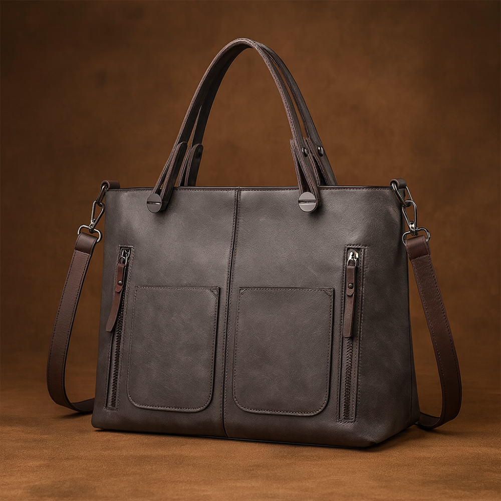 BowLift | Women’s Leather Tote Handbag Shoulder Crossbody Multi Compartments