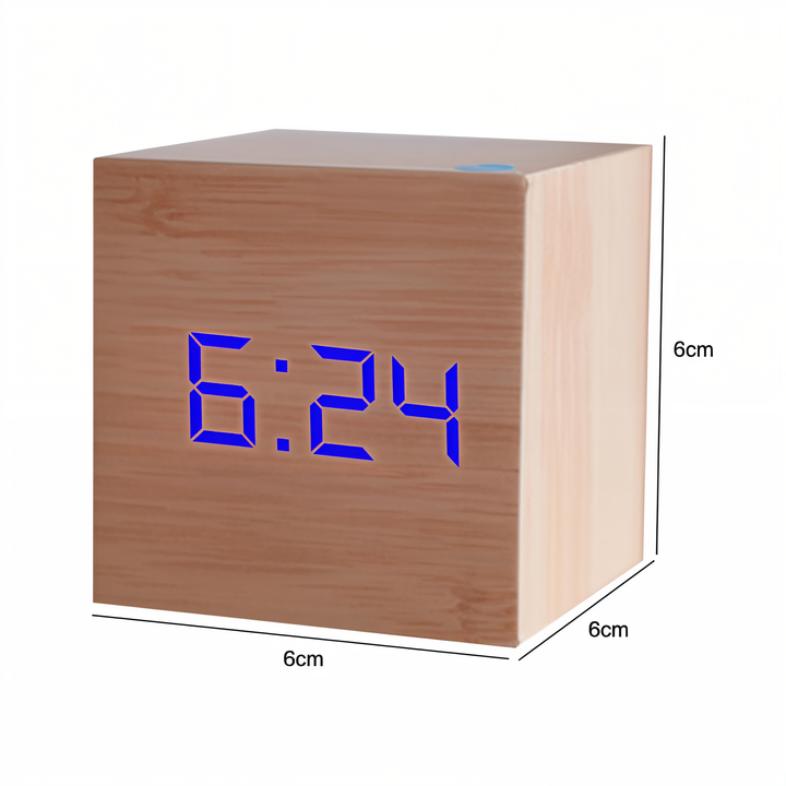 BowLift | Elegant Digital LED Clock in Wood