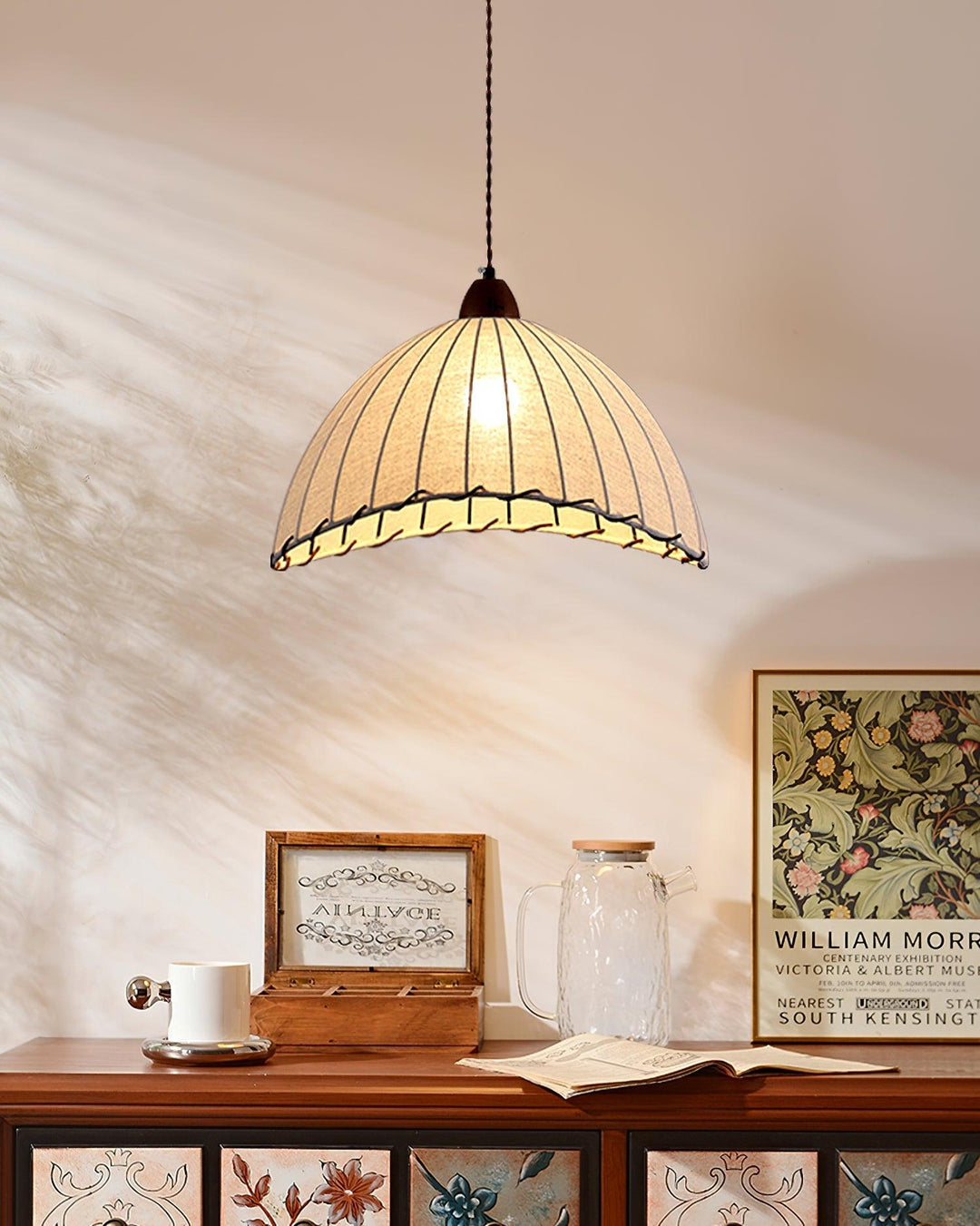BowLift | Pendant lamp with natural materials and subtle light