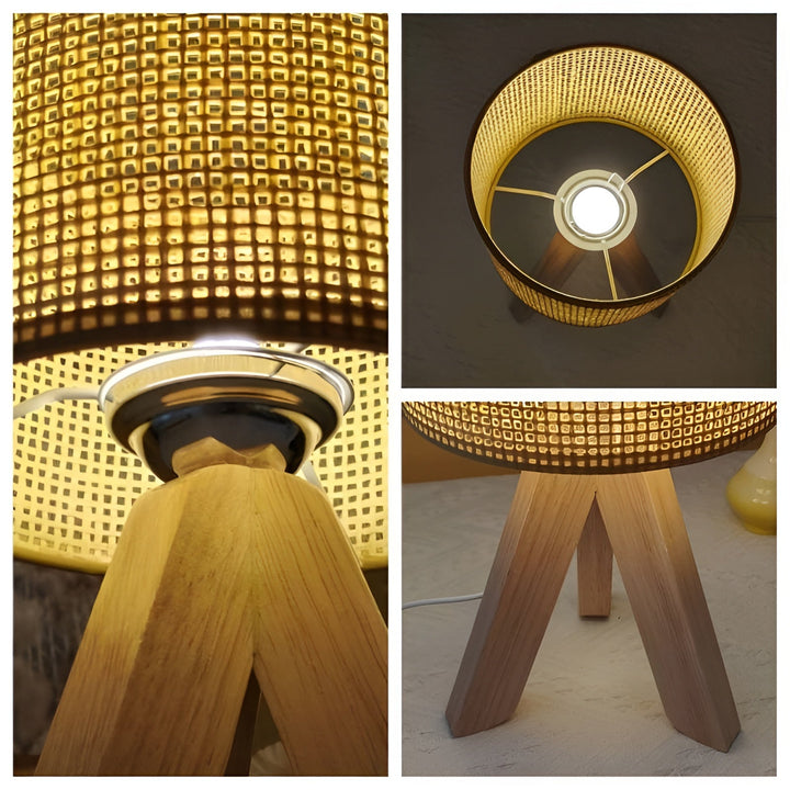 BowLift | Handmade Rattan Table Lamp with USB and LED - Stylish and Sustainable Design