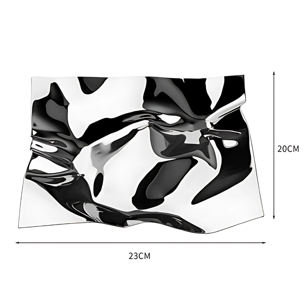 BowLift | Wrinkled Stainless Steel Obsidian Tray