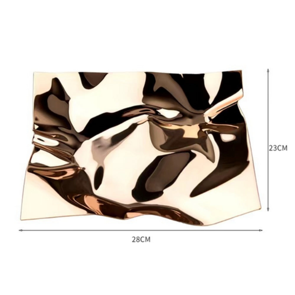 BowLift | Wrinkled Stainless Steel Obsidian Tray