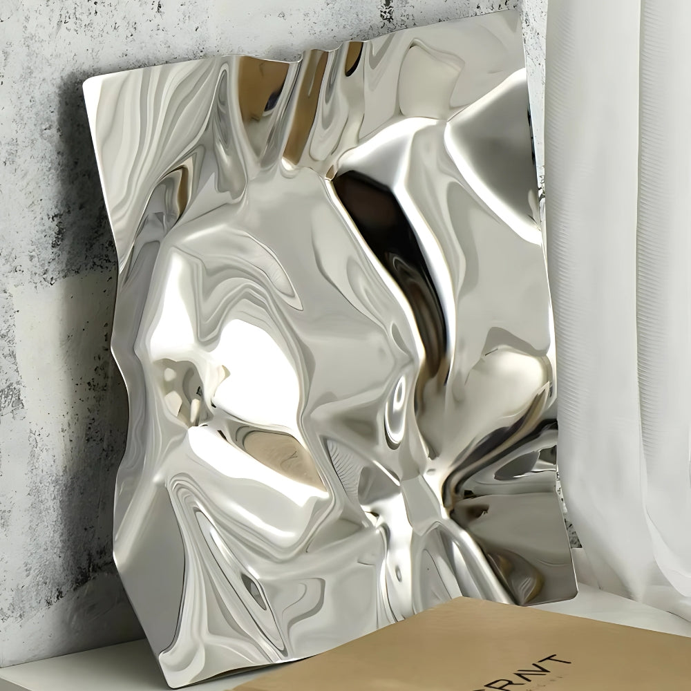 BowLift | Wrinkled Stainless Steel Obsidian Tray