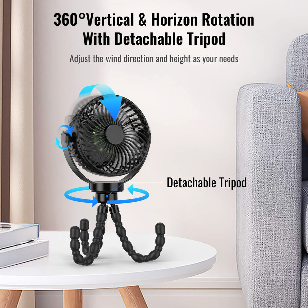 Portable Stroller Fan with 8000mAh Battery | Bowlift