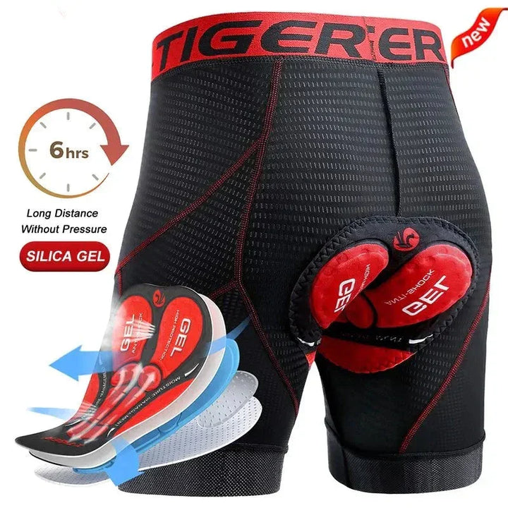 BowLift | Breathable Mesh Cycling Shorts with Gel Padding | Shockproof Cycling Shorts for Men