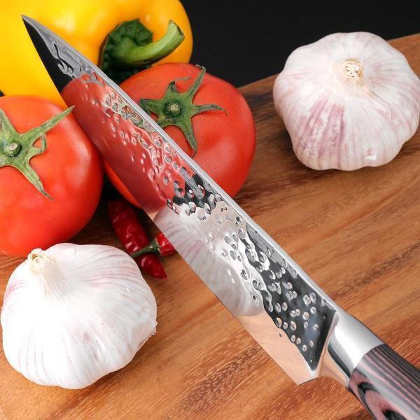 BowLift | Santoku Japanese Chef Knife 8" Hand sharpened High Carbon Steel Knife