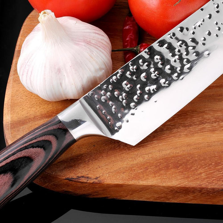 BowLift | Santoku Japanese Chef Knife 8" Hand sharpened High Carbon Steel Knife