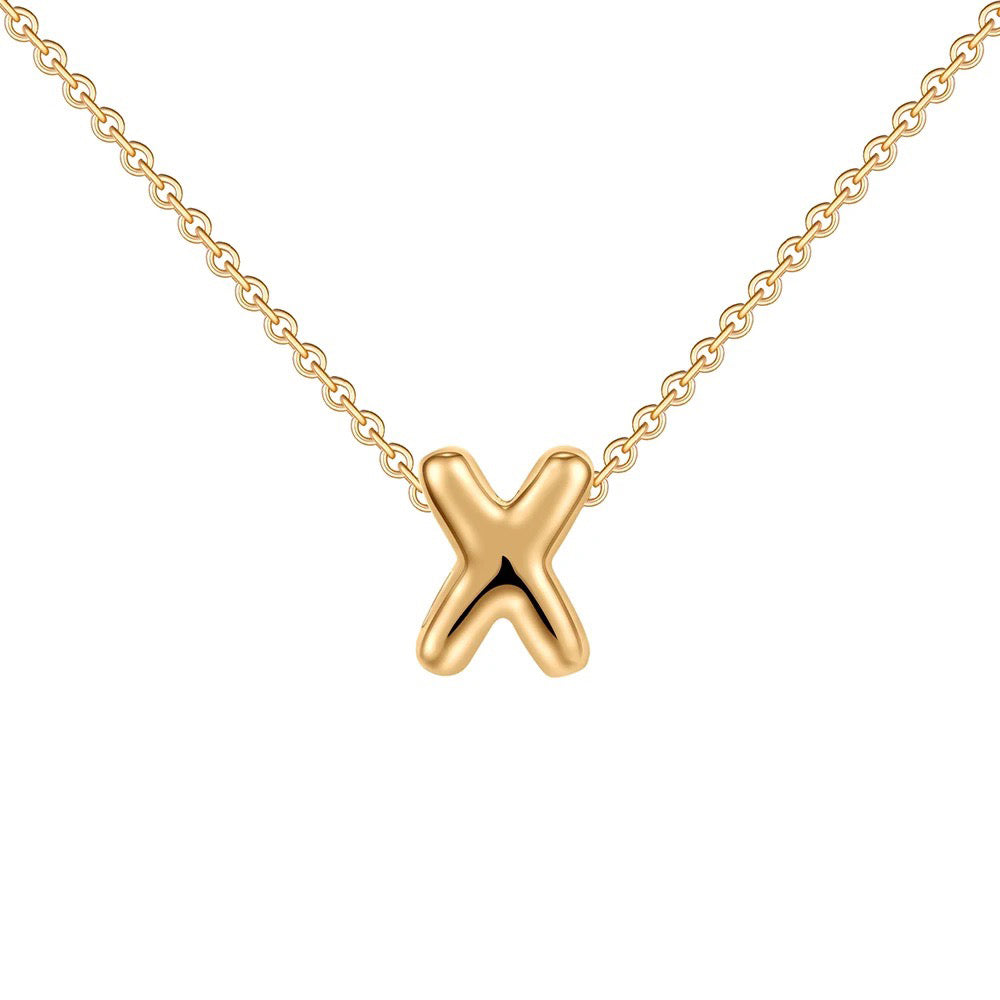 BowLift | Dainty Bubble Letter Initial Necklace