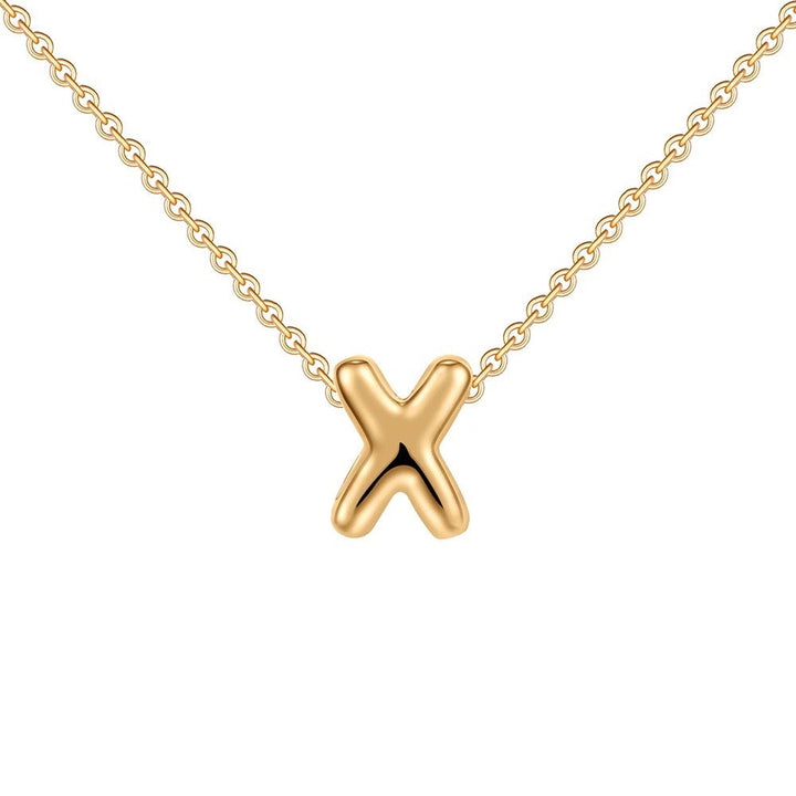 BowLift | Dainty Bubble Letter Initial Necklace