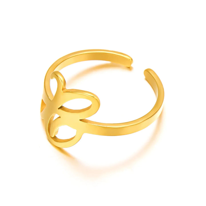 BowLift | Adjustable Italic Cursive Letter Initial Ring