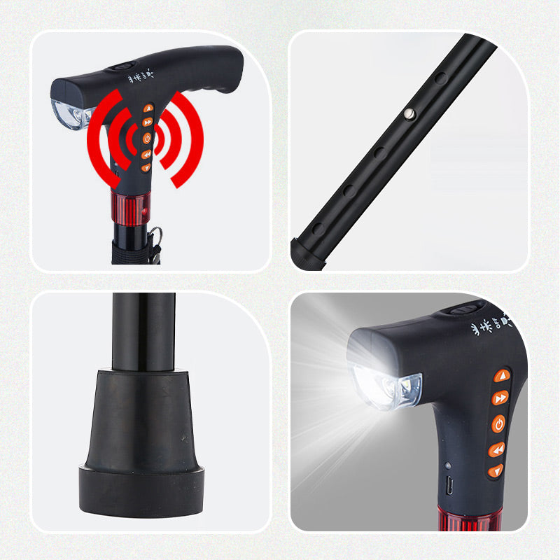 BowLift | Smart Walking Stick | LED Light Radio Emergency Alarm | Adjustable