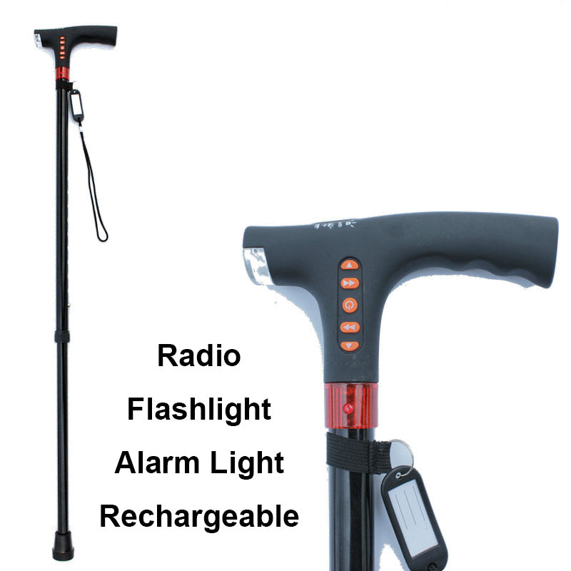 BowLift | Smart Walking Stick | LED Light Radio Emergency Alarm | Adjustable