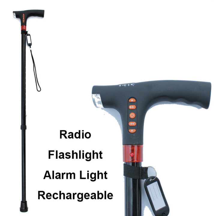 BowLift | Smart Walking Stick | LED Light Radio Emergency Alarm | Adjustable