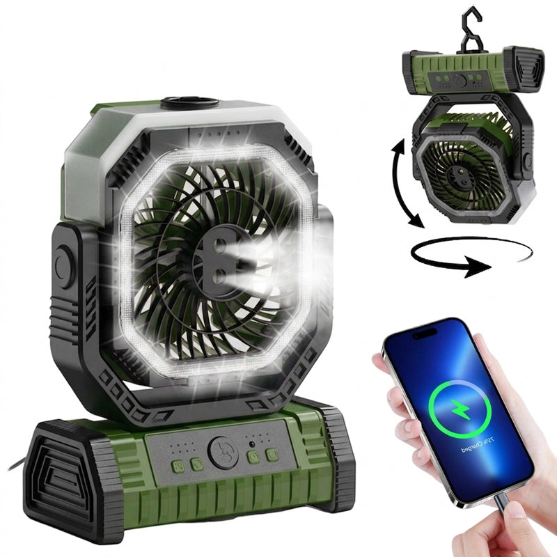 Rechargeable Outdoor Camping Fan Light | Bowlift