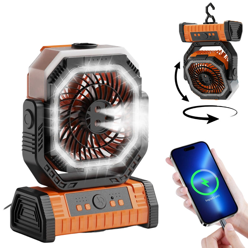 Rechargeable Outdoor Camping Fan Light | Bowlift