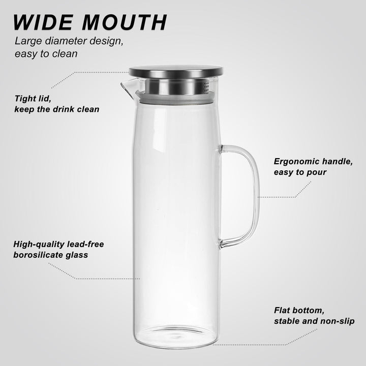 BowLift | Cylindrical heat-resistant glass jug