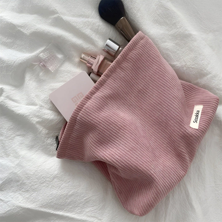 CorduroyGlam Bag - Cord Spacious Organizer Bag for Cosmetics | Bowlift