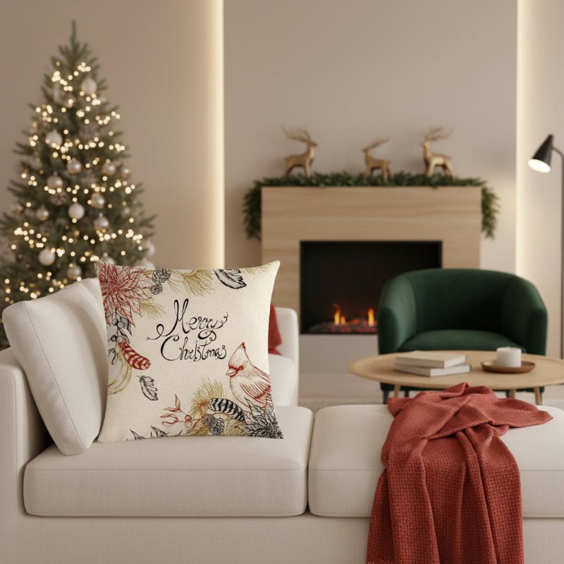 BowLift | Festive 18-Inch Velvet Pillowcase with Hidden Zipper for Christmas Decoration