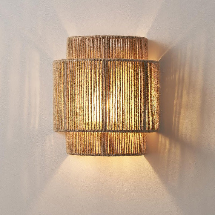 BowLift | HempLume - Vintage LED lamp - Bohemian Wicker - Natural touch