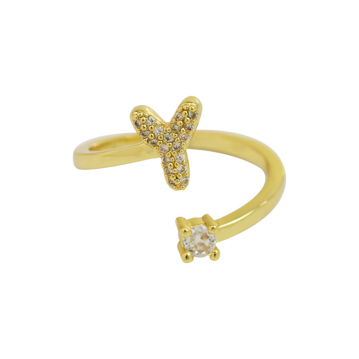 BowLift | Dainty Bubble Diamond Wrap Initial Ring