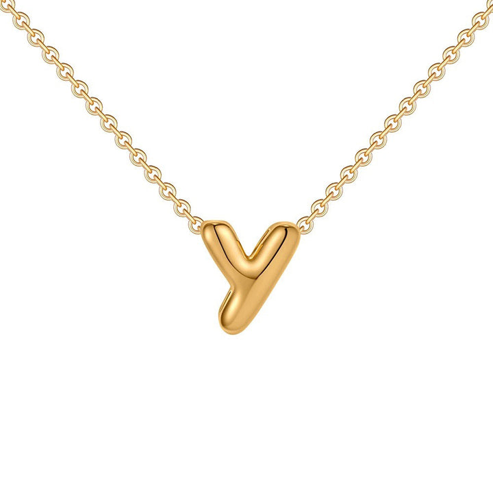 BowLift | Dainty Bubble Letter Initial Necklace